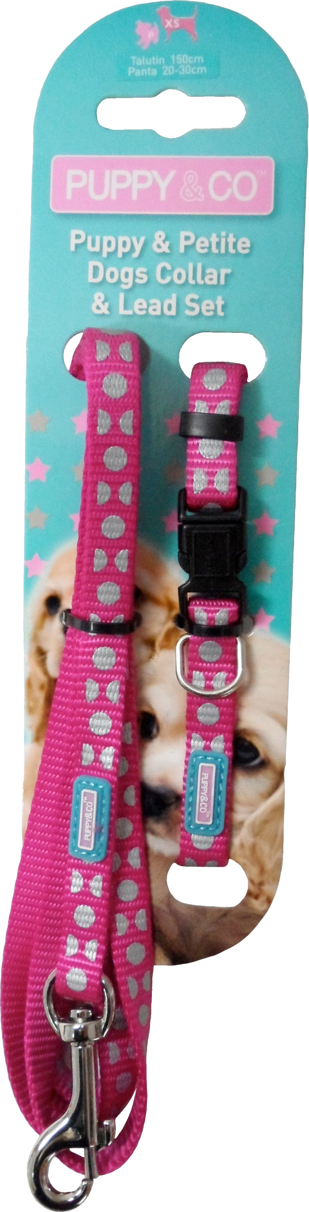 Puppy & Co Collar & Lead Sets Reflective Dots.