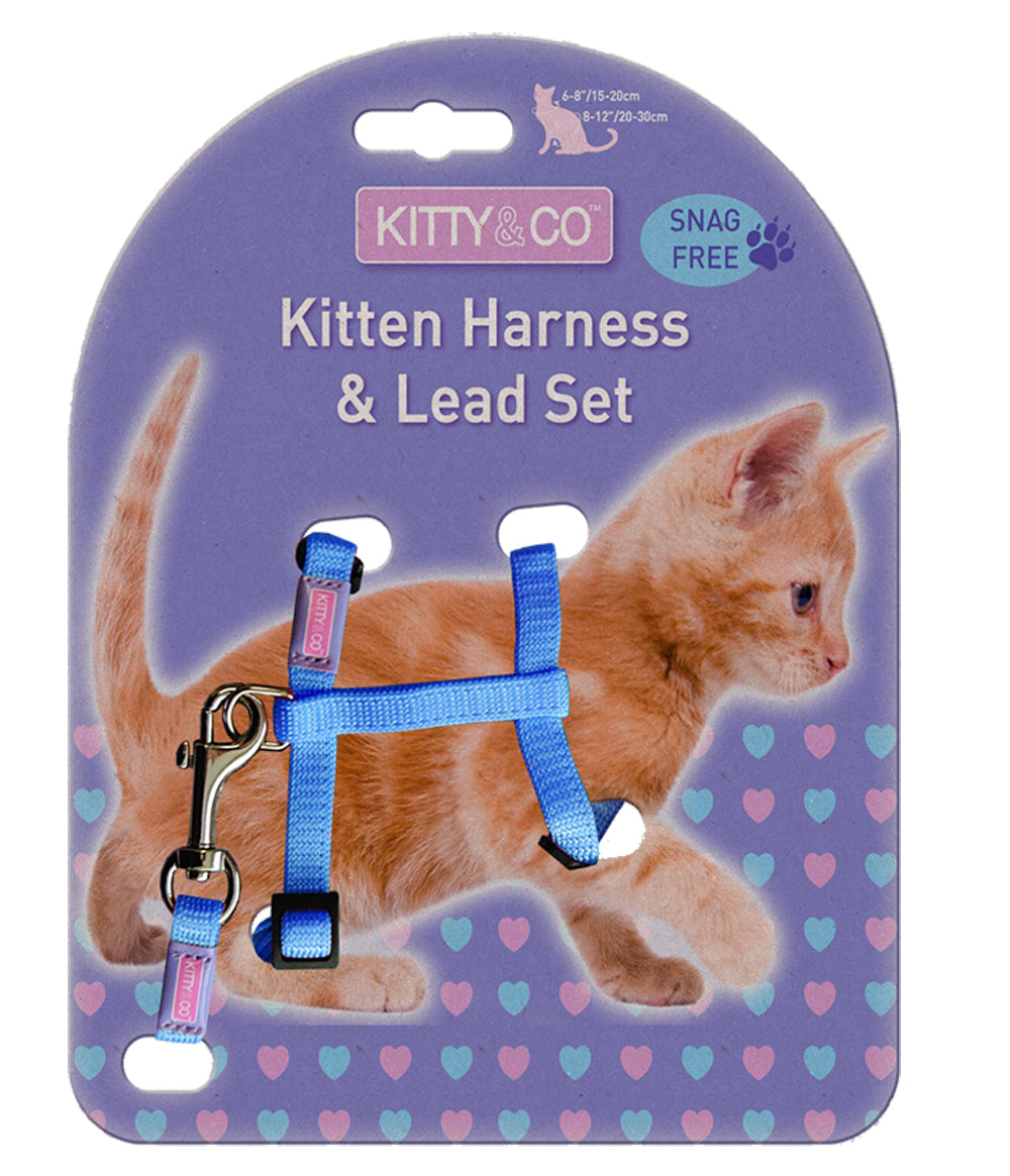 Kitty & Co Kitten Harness & Lead Sets - 3 Colours