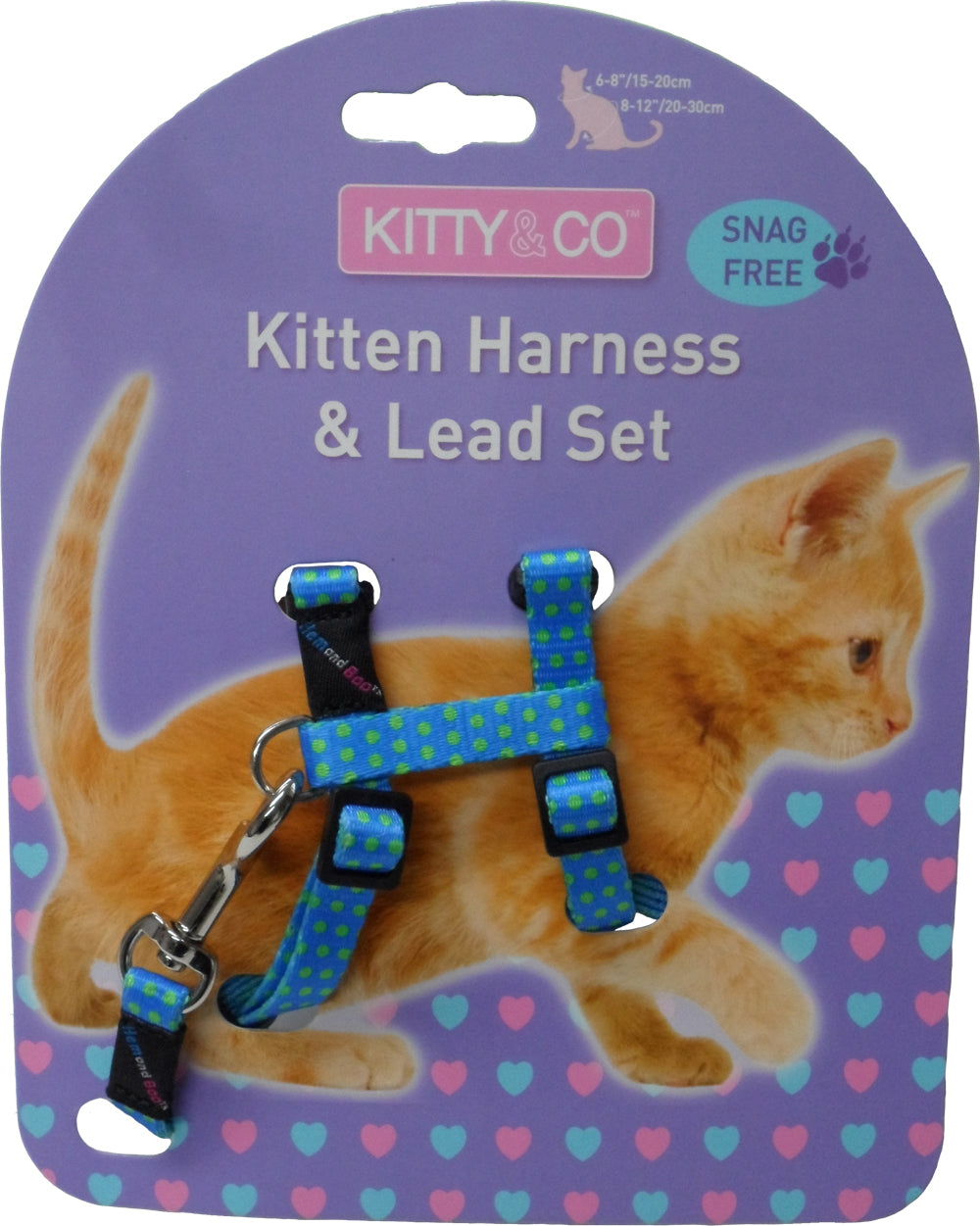 Kitty & Co Spotty Kitten Harness & Lead Sets