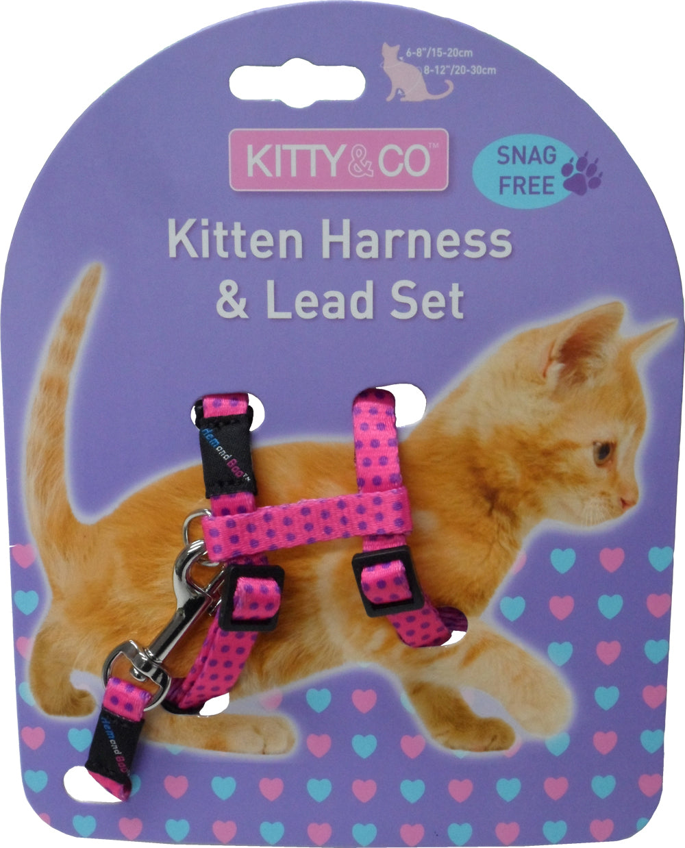 Kitty & Co Spotty Kitten Harness & Lead Sets