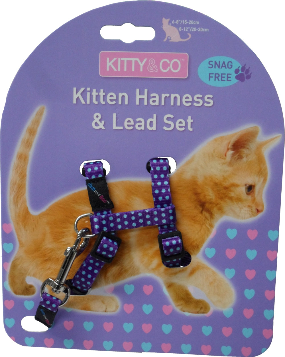 Kitty & Co Spotty Kitten Harness & Lead Sets