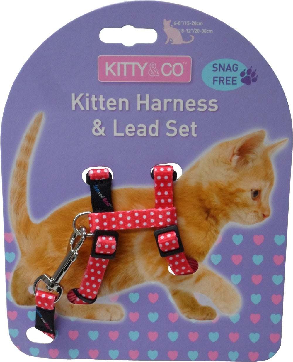 Kitty & Co Spotty Kitten Harness & Lead Sets