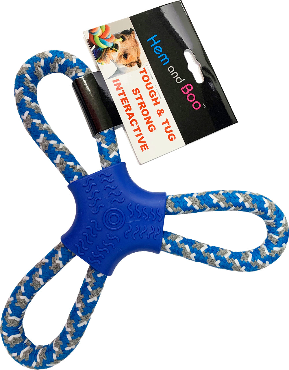 Tough 3 Loop Rope Toy Mix 24cm - 3 Colours- (DT5388)