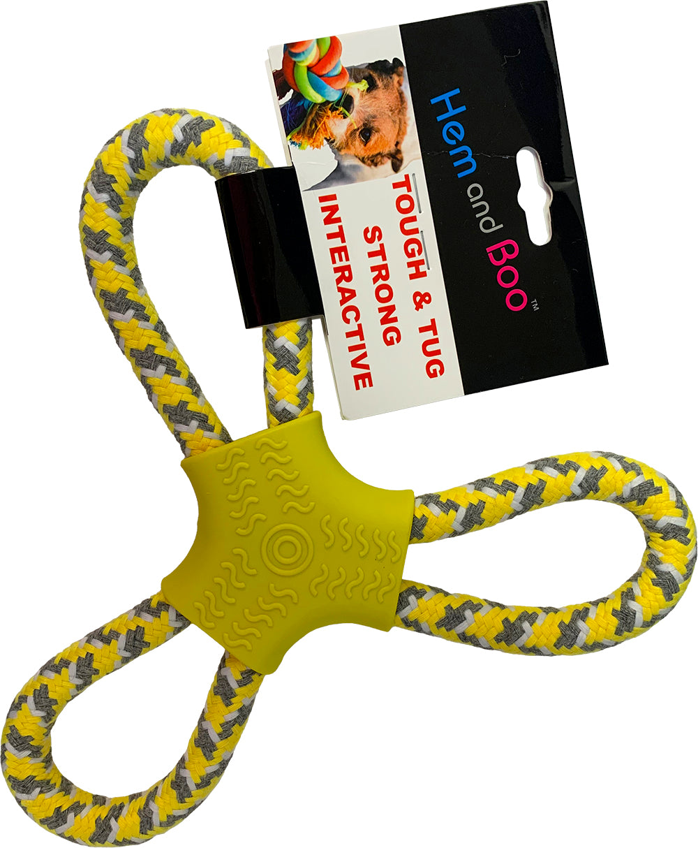 Tough 3 Loop Rope Toy Mix 24cm - 3 Colours- (DT5388)