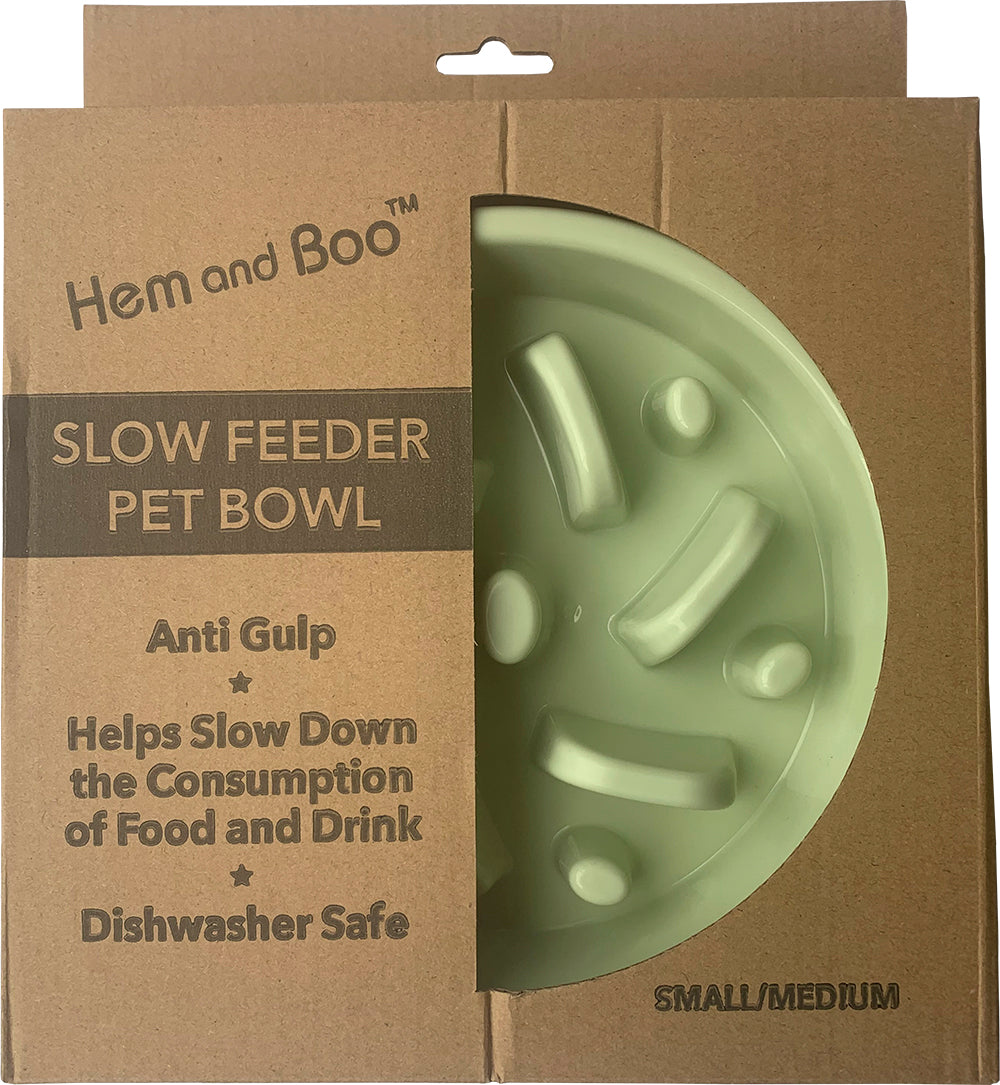 Hem and Boo Slow Feeder Bowls - Small/Medium 18cm (FB5186)