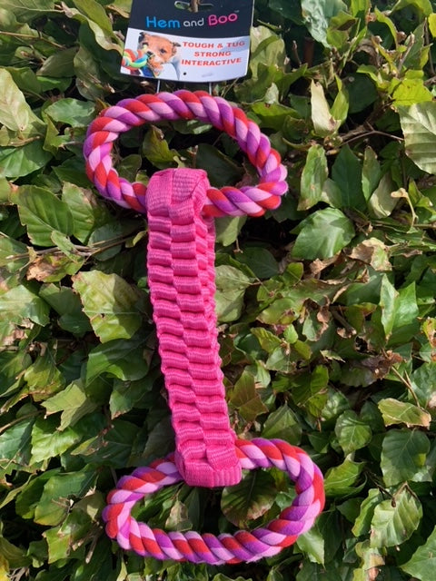 Plaited Webbing Tug Toy With Handles 36cm (DT5700)