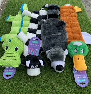 Multi Squeaker Cow, Crocodile & Duck Soft Toys 75cm